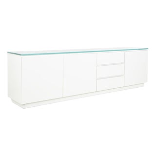 Interlübke Cube Wooden Sideboard in White Cream from Lübke For Sale