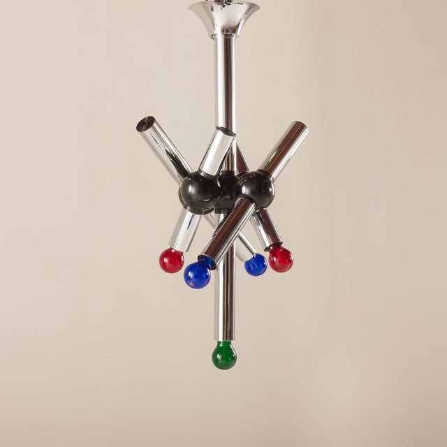 Space Age Chandelier from Targetti Sankey, Italy, 1970s For Sale - Image 4 of 11