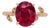 4ct Madagascar Ruby Ring With Natural Diamond Accents in 14k Gold | Ov 10x8mm, Size 6.75 For Sale