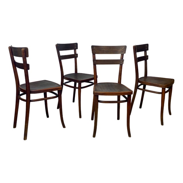 Vintage Model No. 651 Beechwood Chairs by Michael Thonet for Thonet, 1939, Set of 4 For Sale