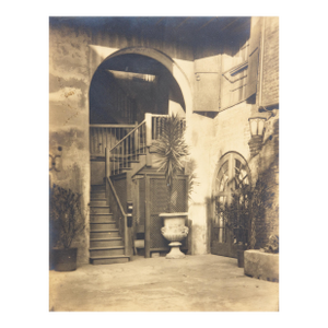 Vintage New Orleans French Quarter Photograph "Old Brulatour Courtyard"