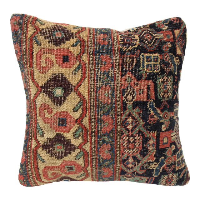 Antique Handwoven Throw Pillow Cushion Pillow Cover -20'' X 20'' For Sale