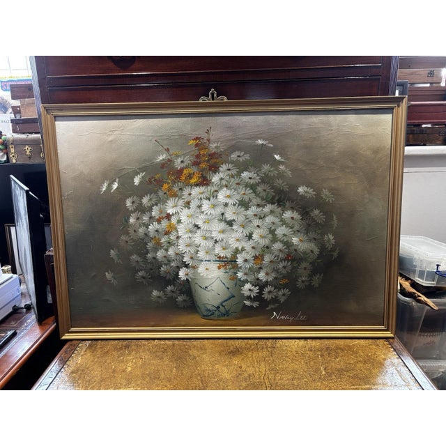 Nancy Lee, Still Life Composition, Oil Painting On Canvas For Sale - Image 13 of 14