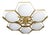 21st Century Hive Polished Brass Matte White Murano Flush Mount by Fabio LTD For Sale