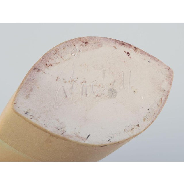 Yellow Ceramic Vase with Yellow Glaze, 1980s For Sale - Image 8 of 9