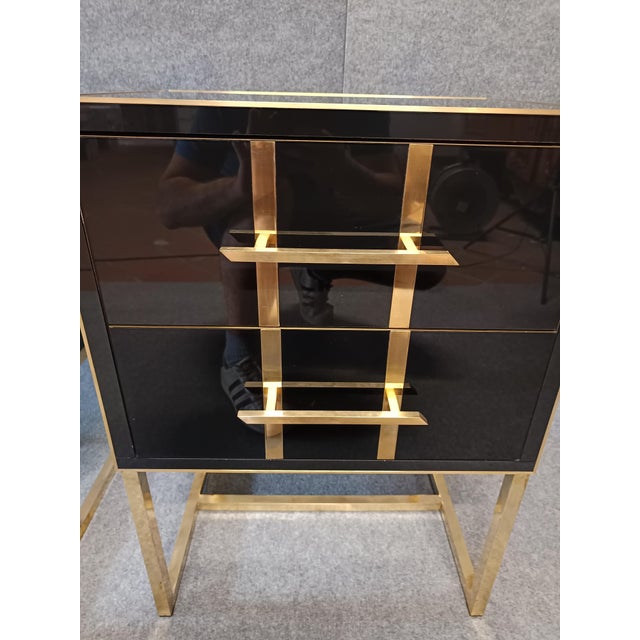 Black Glass Side Tables from Justfurnituress SRL, Set of 2 For Sale - Image 10 of 12