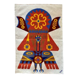 Large Mid 20th Century Handmade Tapestry Rug by Teresa Gonzalez