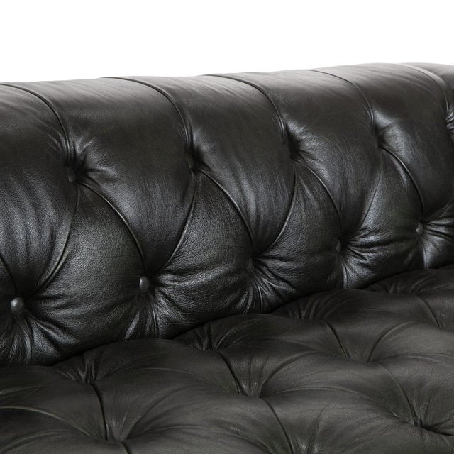 Chesterfield Three-Seater Sofas in Leather, Set of 2 For Sale - Image 9 of 18