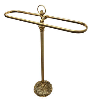 Italian Hollywood Regency Golden Brass Towel Rack from Milo Baughman, 1970s