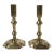 Brass Candlestick Holders With Square Bases, Pair For Sale