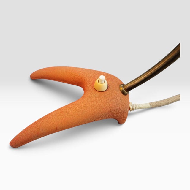 A striking model b52 desk lamp designed by erik wärnå and produced by ewå värnamo, sweden, during the 1950s. The lamp...