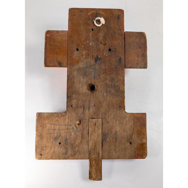 20th Century Colorful Walnut Wood Industrial Mold Wall Sculpture For Sale - Image 9 of 10