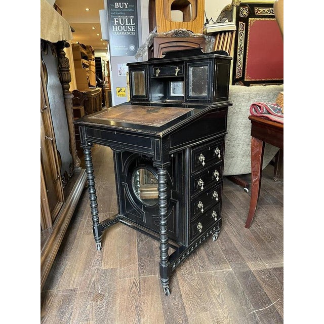 Victorian Aesthetic Movement Davenport Desk For Sale - Image 5 of 18