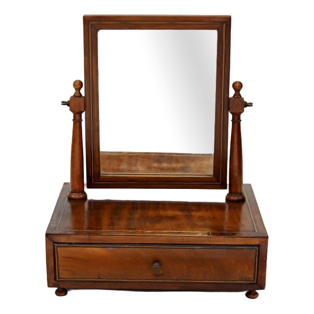 Georgian Mahogany Dressing Mirror For Sale