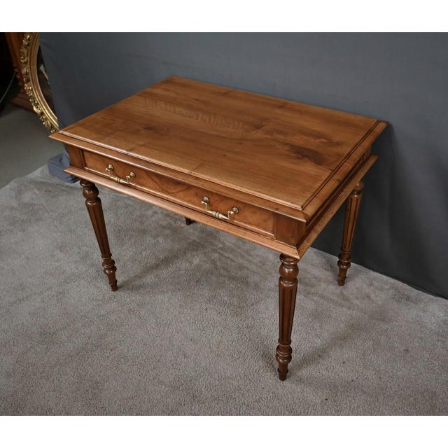 1920s Vintage Louis XVI Style Walnut Desk, 1920 For Sale - Image 5 of 17