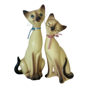 1950s Mid-Century Modern Siamese Cats Salt and Pepper Shakers Japan