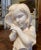 Figurative 19th Century French Carved Two-Tone White Marble Bust of Young Beauty For Sale - Image 3 of 8
