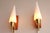 Ivory Mid-Century Scandinavian Modern Wall Lamps with Teak Panels attributed to Örsjö, Set of 2 For Sale - Image 8 of 11
