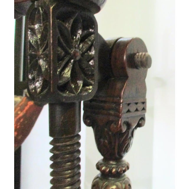 Antique Indian British Raj Rosewood Weaving Stand 19th Century For Sale - Image 12 of 17