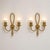 Elegant pair of Mid-Century Modern brass wall lights, attributed to Angelo Lelii for Arredoluce, dating from the late...