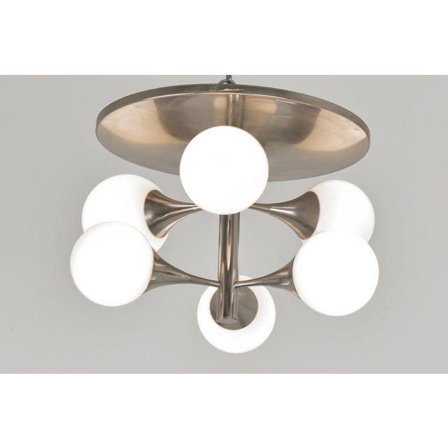 Pendant Light with Opaque Glass Balls, Germany, 1960s For Sale - Image 3 of 10