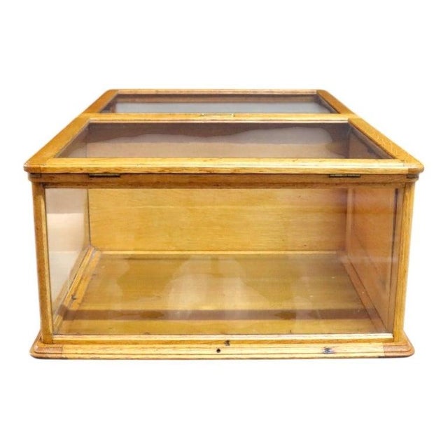 1910s Waddell Wooden Ware Works Oak Country Store Display Case & Cash Register Drawer For Sale - Image 15 of 16
