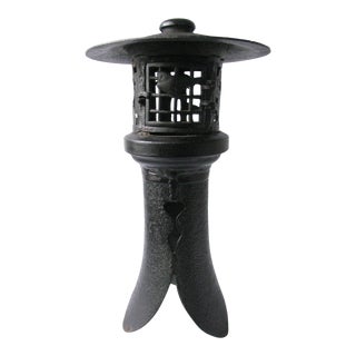 Japanese Iron Pagoda Garden Lantern For Sale