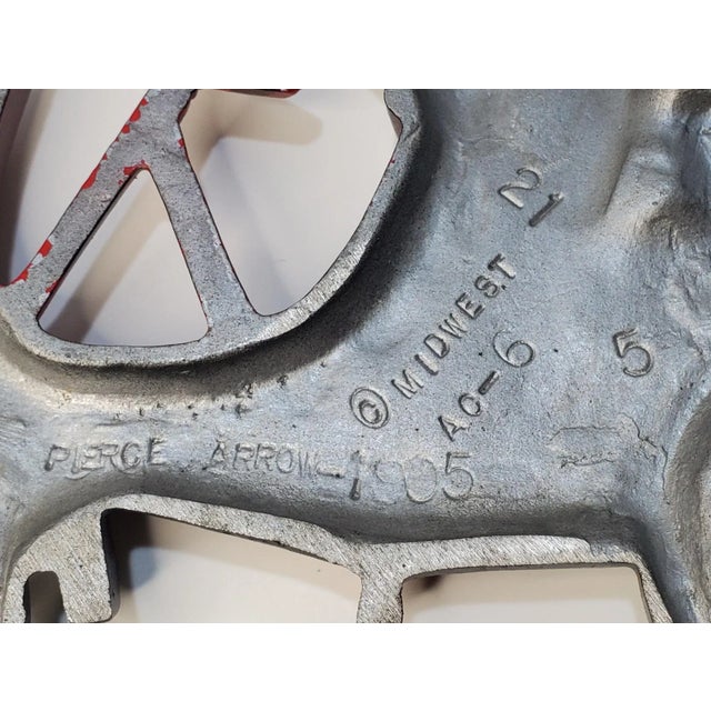 American Americana Midwest Products Co. Painted Cast Aluminum 1905 Pierce Arrow Wall Hanging For Sale - Image 3 of 8