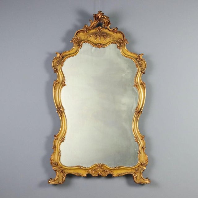 Barocchetto Table Mirror in Gilded Wood For Sale - Image 11 of 11