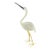 1970s 30" Signed Licio Zanetti Murano Latticino Italian Art Glass Heron Crane Bird Sculpture For Sale