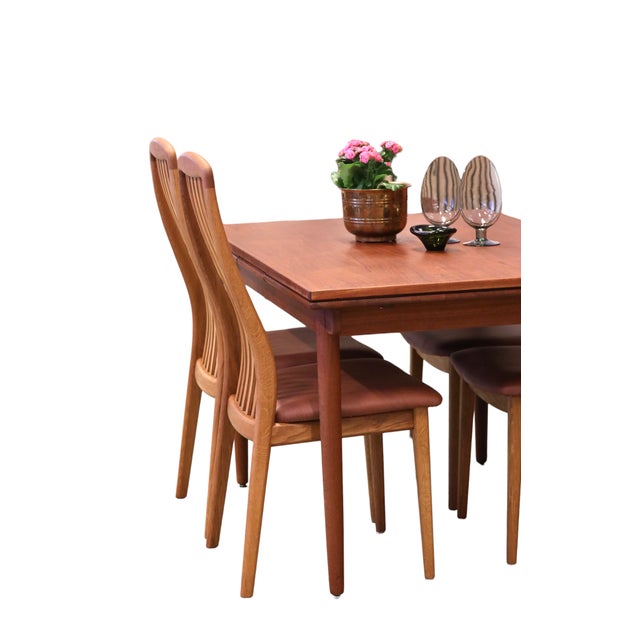 Danish Dining Table in Teak with Double Pull-Out Tops, 1960s For Sale - Image 13 of 18