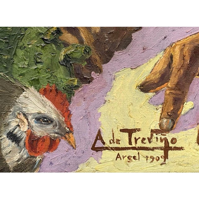 Islamic 1900s Large Orientalist Oil Painting on Canvas Signed For Sale - Image 3 of 10