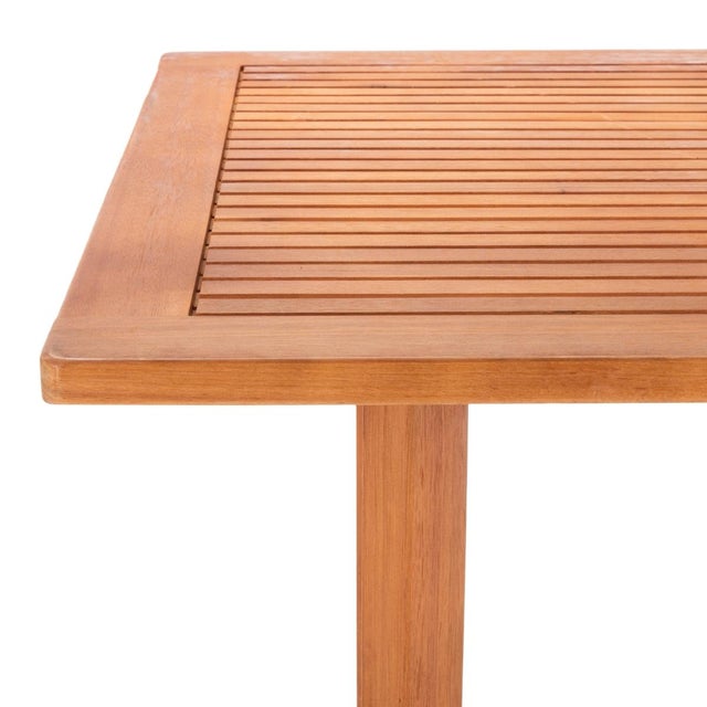 Spritely Home Pate 3-Piece Bar Height Bistro Set, Natural/Beige Cushion /Navy Stripe Pillow For Sale - Image 4 of 9