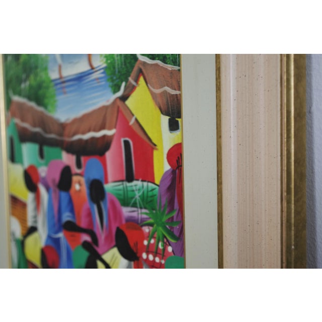 Caribbean Framed Painting, 2000s For Sale - Image 6 of 9