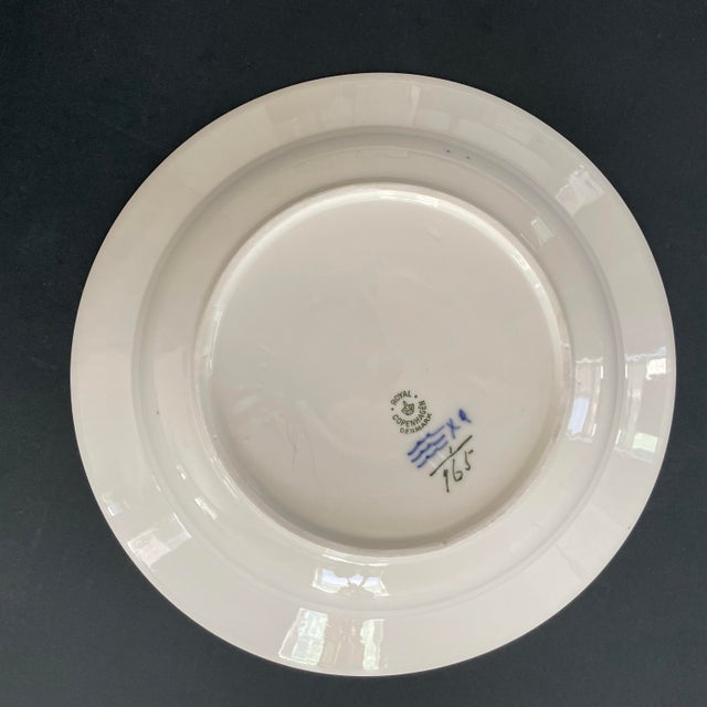 Royal Copenhagen Vintage Royal Copenhagen Blue Fluted Musselmalet Riflet Soup Bowl For Sale - Image 4 of 5
