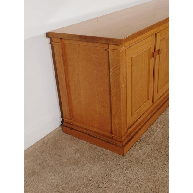 Gold Vintage C. 2000 Benchmade Swartzendruber Goshen in Quartersawn Prairie Mission Sideboard For Sale - Image 8 of 17