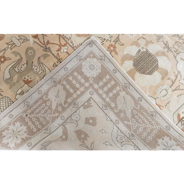 Tan Traditional Antique-Inspired Floral Gray Rug "Heliantha" by Doris Leslie Blau For Sale - Image 8 of 8