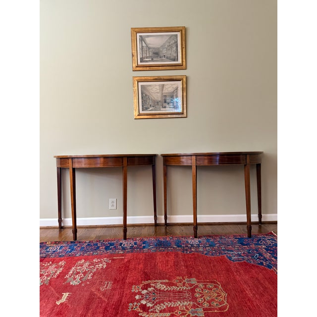 Pair of Antique Demi Lunes Circa 1800 For Sale - Image 13 of 13