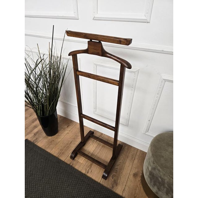 Mid-Century Italian Wood Valet Stand, 1970s For Sale - Image 3 of 8