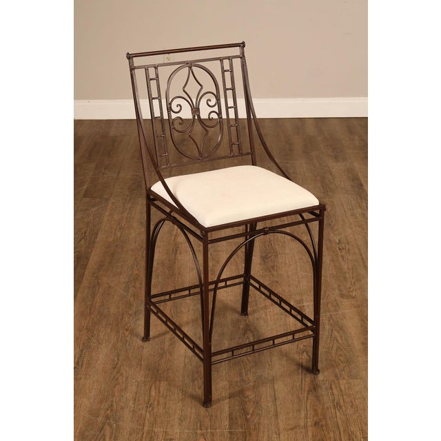 Art Deco French Art Deco Style Set of Four Counter Stools For Sale - Image 3 of 18