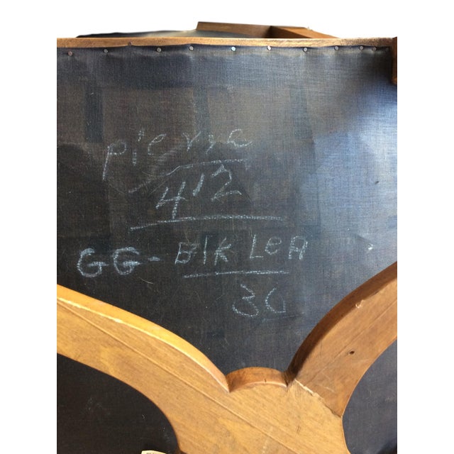 Wood 1960s Louis XV Style Leather Armchair For Sale - Image 7 of 9