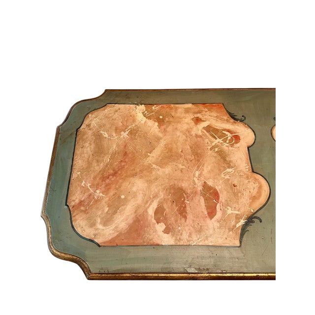 Vintage Bavarian Baroque Style Hand Painted Table Writing Desk For Sale - Image 12 of 18