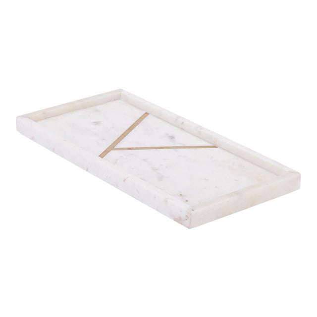 Marble Brass Bathroom Tray For Sale