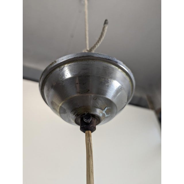 Space Age Glass Suspension Lamp, 1980s, in Very Good conditions. Designed 1980 to 1989 Up to 250V (Europe/UK Standard).The...