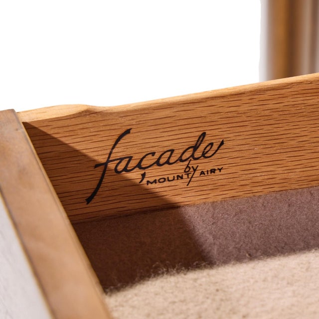 Mount Airy Facade Mid Century Walnut and Brass Credenza and Hutch For Sale - Image 13 of 13