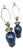 1980s Chinese Blue Porcelain Jar Lamps - Pair of 2. For Sale