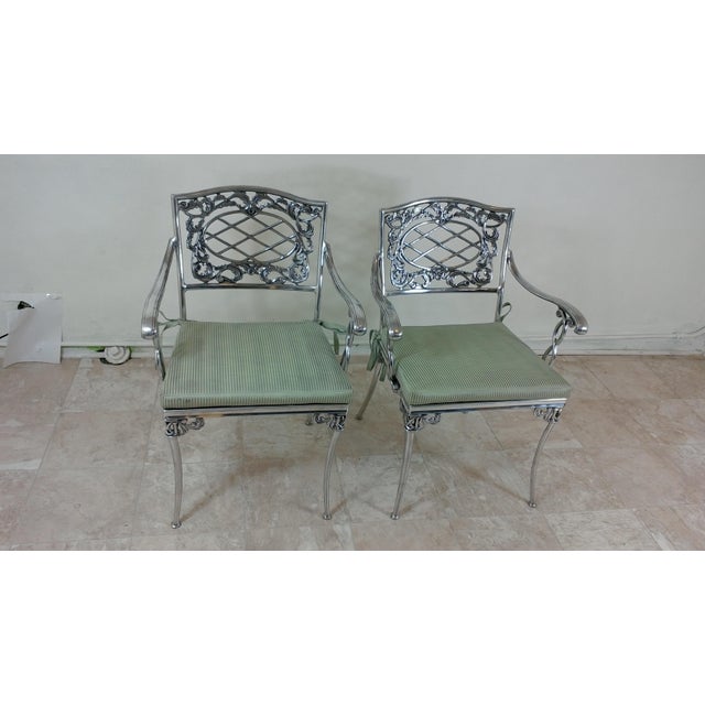 French Aluminum Side Chairs - A Pair For Sale - Image 11 of 11
