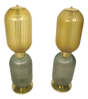 Murano Glass Floor Lamps by d.m., Set of 2