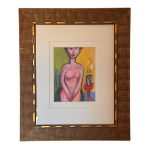 "Seated Woman With Vase" Painting by Brewer