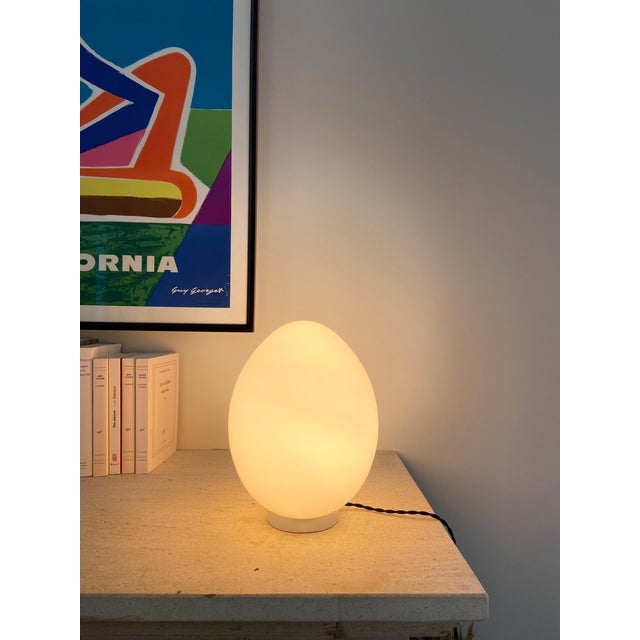 Egg Lamp in Smoked Glass, 1970s For Sale - Image 3 of 3
